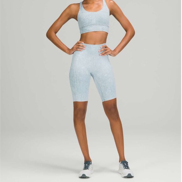 Lululemon Fast and Free Short 10" City Grit White Blue Fog - Picture 1 of 9